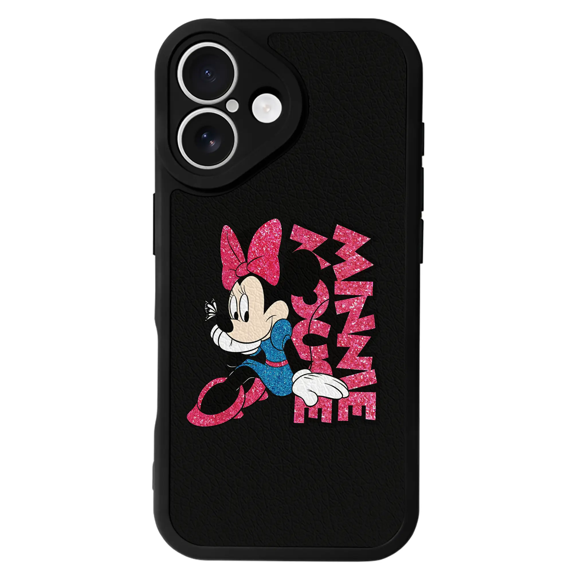 ミッキーマウス（Mickey Mouse） グッズ ミニーマウス（Minnie Mouse） - IPhone 16シリーズ対応 ・ シリコンスマホケース ・ レザー調 ・ 高精度フィット ・ 耐衝撃 ・ ワイヤレス充電対応 ・ 精密カット